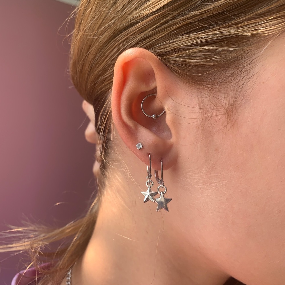 star hoop earrings